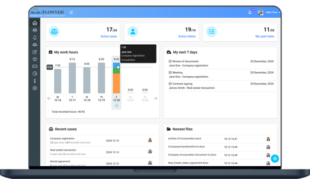 Flowyer™ - Software de administrare a cabinetelor de avocatură - Flowyer
